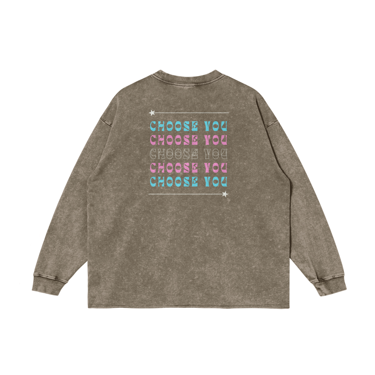 CHOOSE YOU - Logo on the Back Snow Washed Look Tee