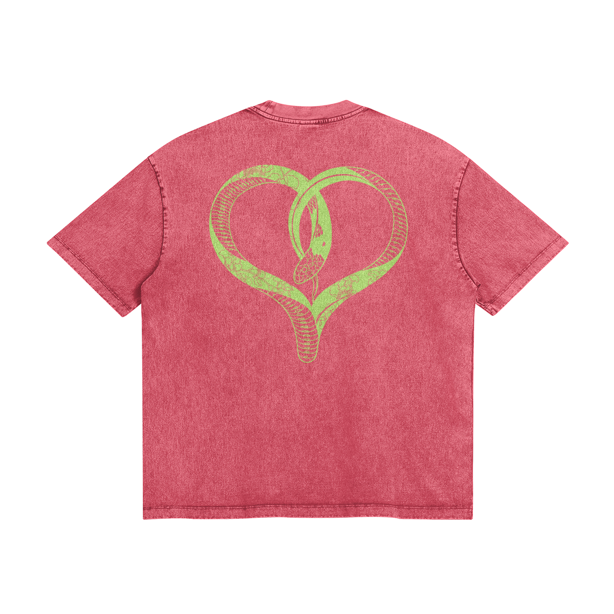 LovelySNAKE - Snow Washed Look Loose Cut T