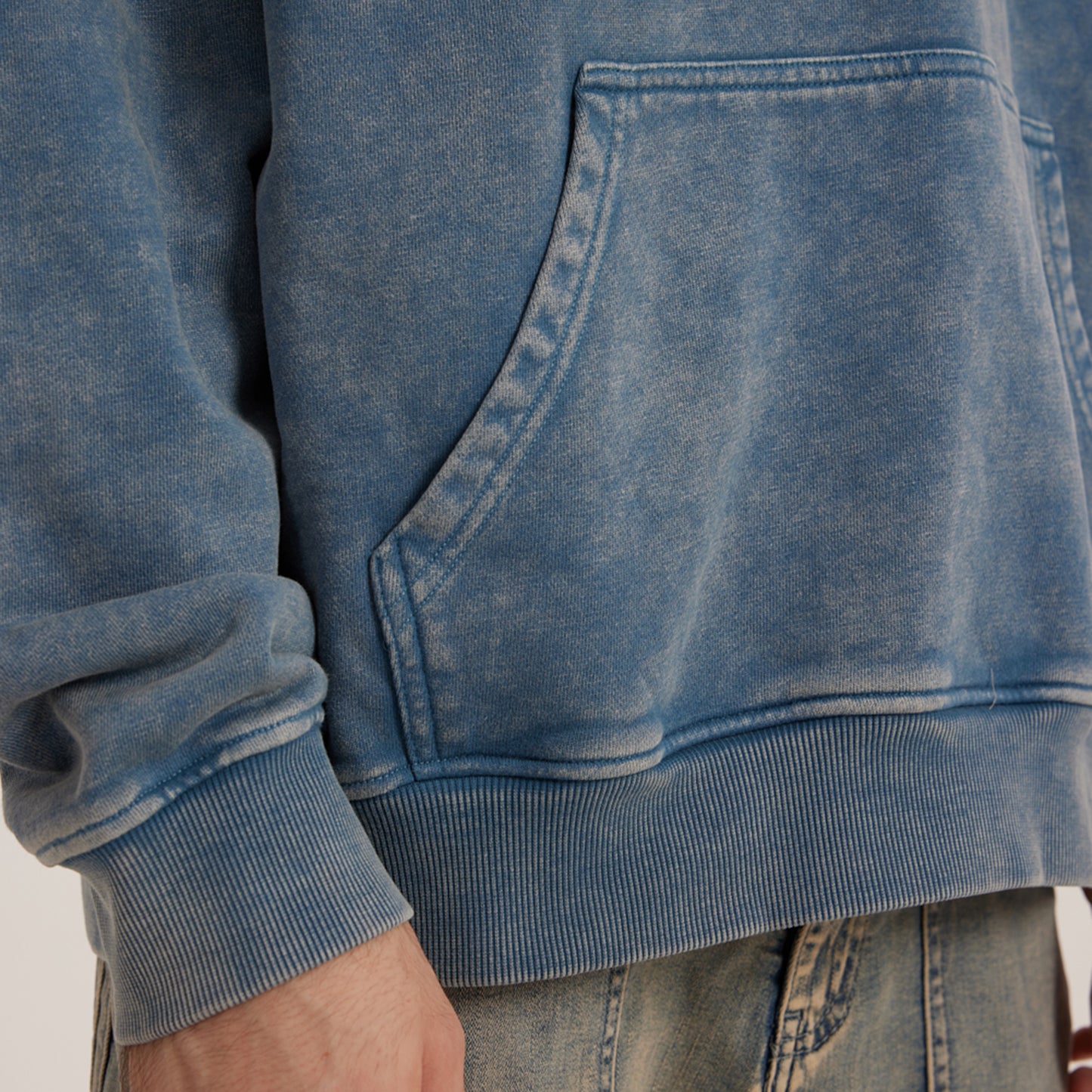 ATTRACTIVE - Washed Fabric Look Hoodie