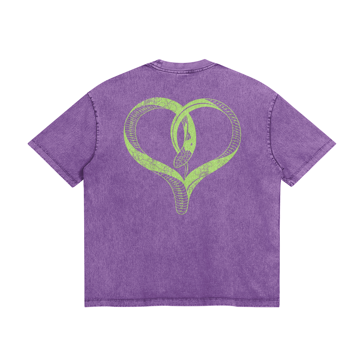 LovelySNAKE - Snow Washed Look Loose Cut T