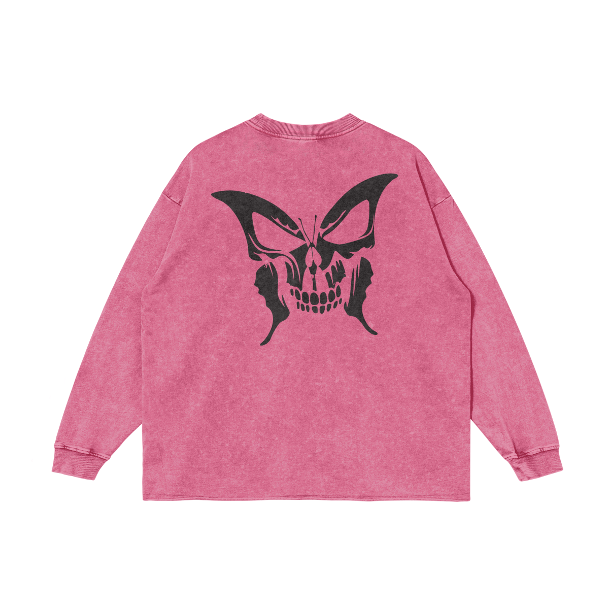 B FLY SKULL - Back Logo Snow Washed Look