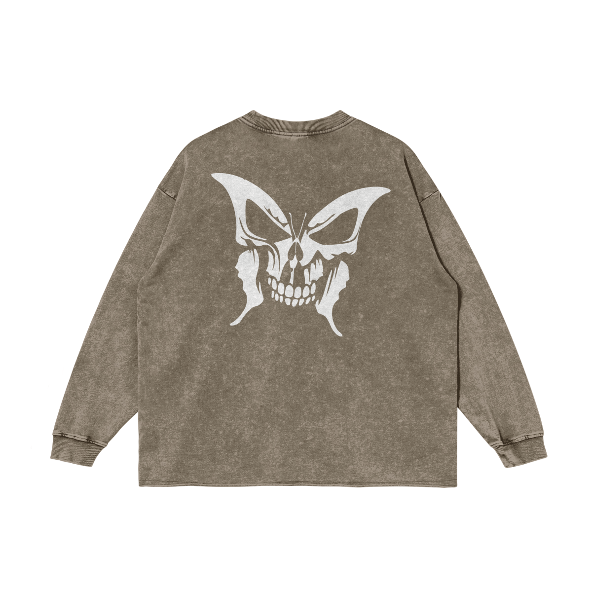 B FLY SKULL - Back Logo Snow Washed Look