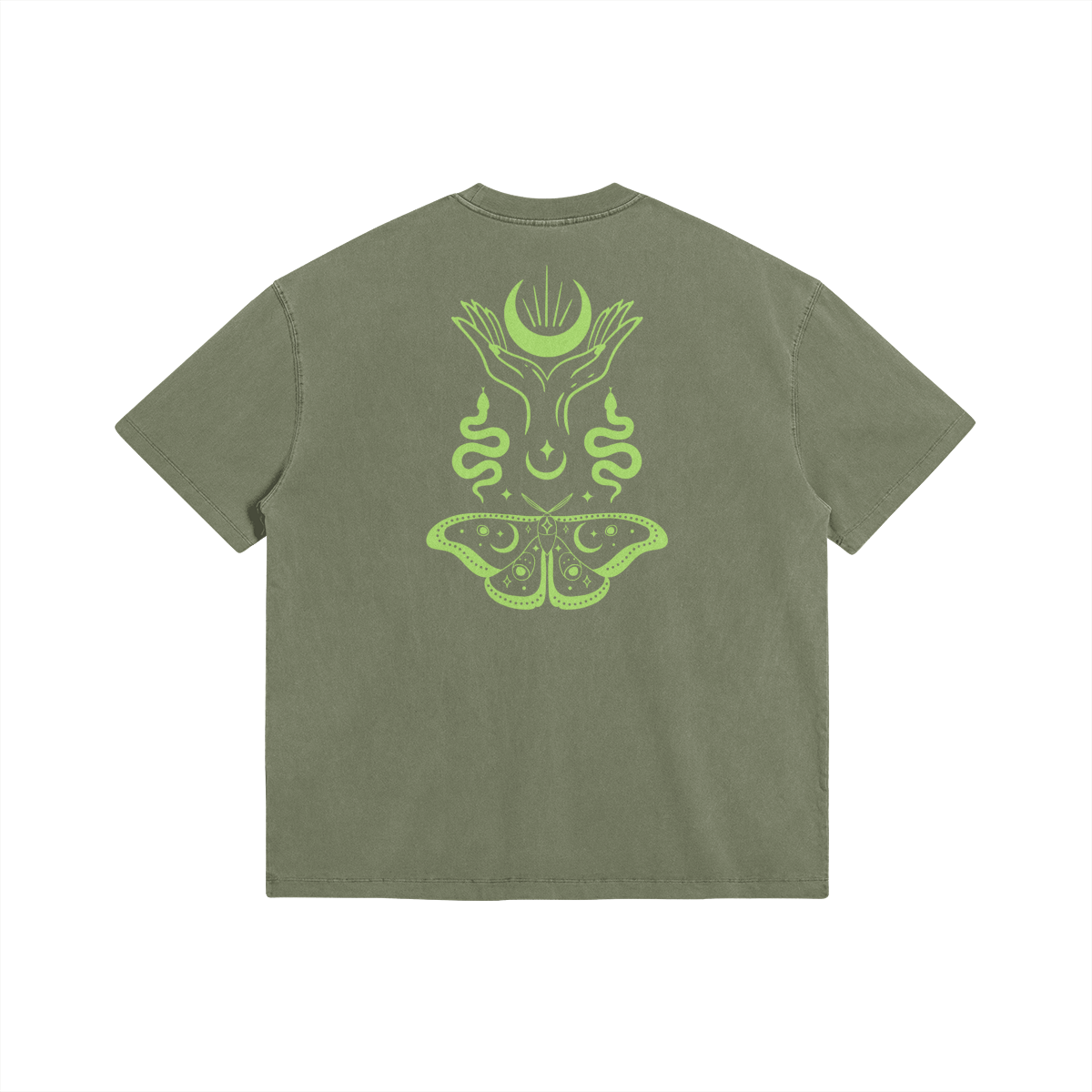 PRAYING MOON - Washed Look Oversized T